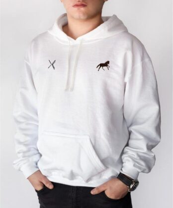 Sudadera blanca con caballo