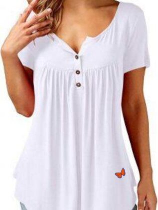 Blusa blanca con mariposa