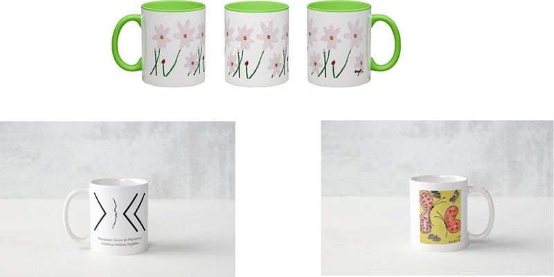 Tazas con flores