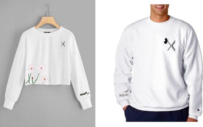 Sudaderas blancas con flores