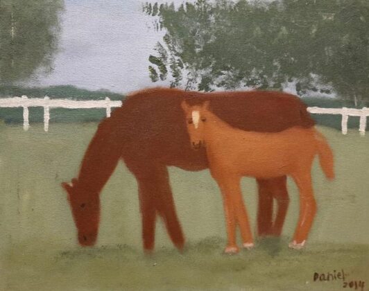 Caballos en el campo